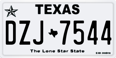 TX license plate DZJ7544