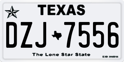 TX license plate DZJ7556