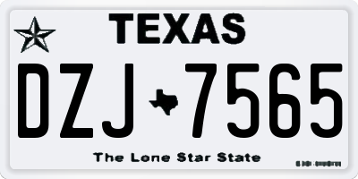 TX license plate DZJ7565