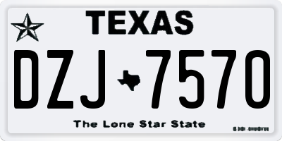 TX license plate DZJ7570