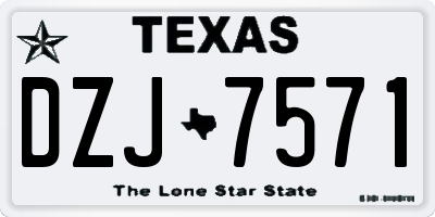 TX license plate DZJ7571