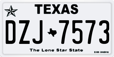 TX license plate DZJ7573