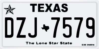 TX license plate DZJ7579