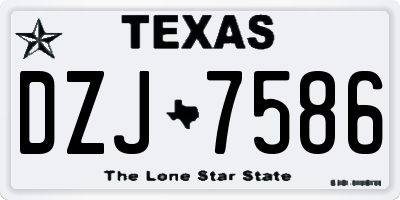 TX license plate DZJ7586