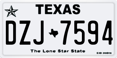 TX license plate DZJ7594