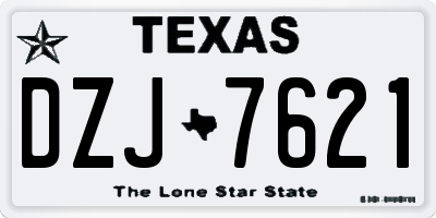 TX license plate DZJ7621