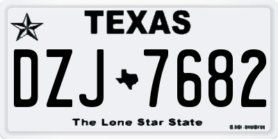 TX license plate DZJ7682