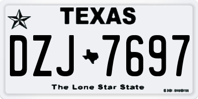 TX license plate DZJ7697