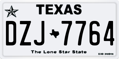 TX license plate DZJ7764
