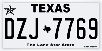 TX license plate DZJ7769