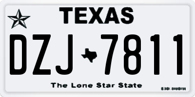TX license plate DZJ7811