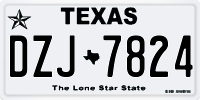 TX license plate DZJ7824