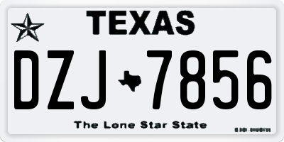 TX license plate DZJ7856