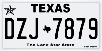 TX license plate DZJ7879