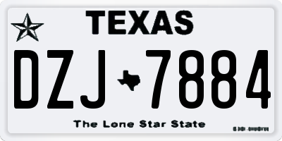 TX license plate DZJ7884
