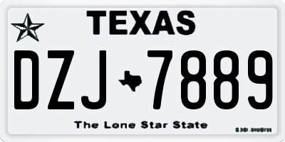 TX license plate DZJ7889