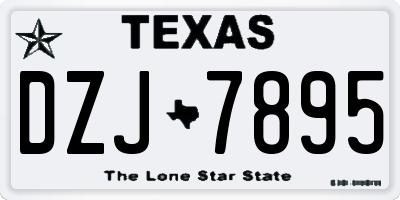 TX license plate DZJ7895