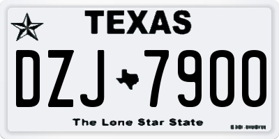 TX license plate DZJ7900
