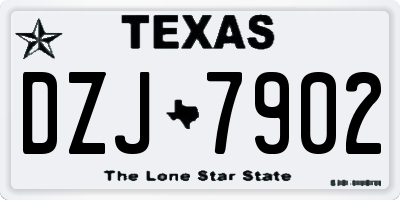 TX license plate DZJ7902