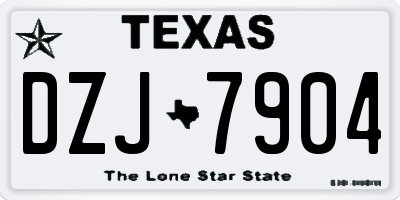 TX license plate DZJ7904