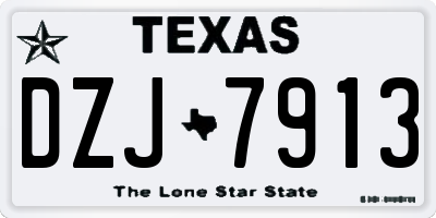 TX license plate DZJ7913