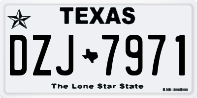 TX license plate DZJ7971