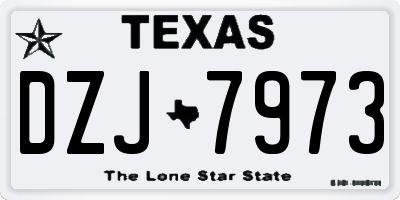 TX license plate DZJ7973
