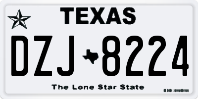 TX license plate DZJ8224