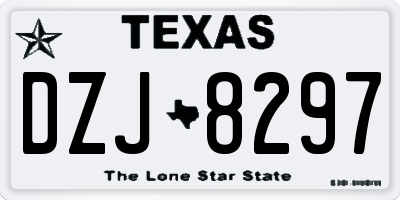 TX license plate DZJ8297