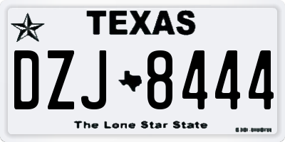TX license plate DZJ8444
