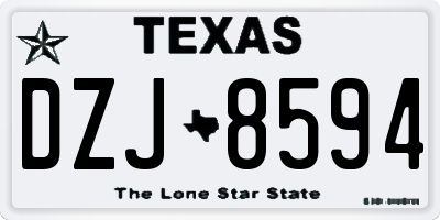 TX license plate DZJ8594