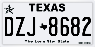 TX license plate DZJ8682