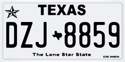 TX license plate DZJ8859
