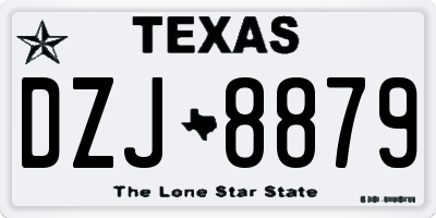 TX license plate DZJ8879