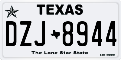 TX license plate DZJ8944