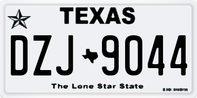 TX license plate DZJ9044