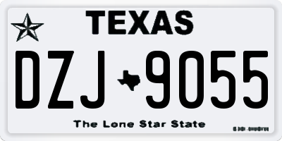 TX license plate DZJ9055