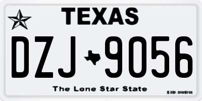 TX license plate DZJ9056