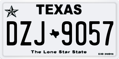 TX license plate DZJ9057