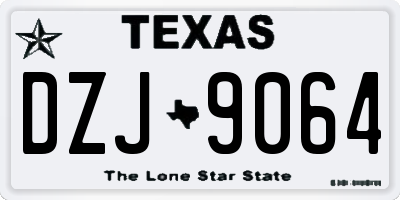 TX license plate DZJ9064