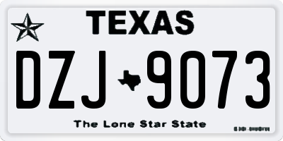 TX license plate DZJ9073