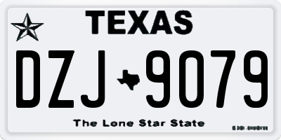 TX license plate DZJ9079