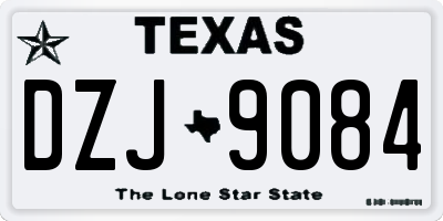 TX license plate DZJ9084