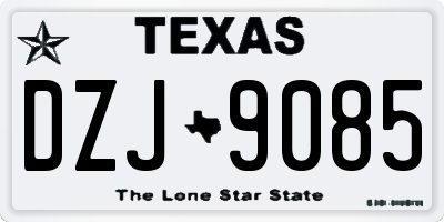 TX license plate DZJ9085