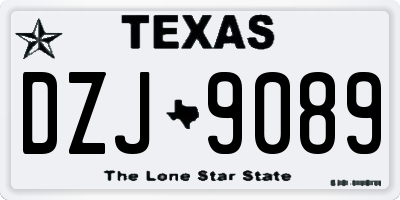TX license plate DZJ9089