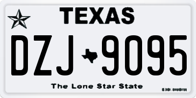 TX license plate DZJ9095