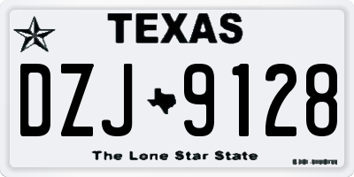 TX license plate DZJ9128