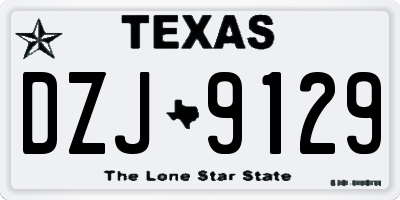 TX license plate DZJ9129