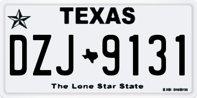 TX license plate DZJ9131