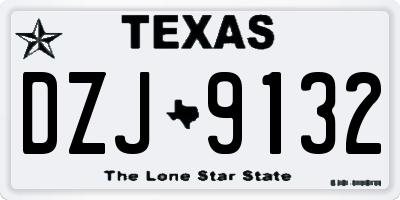 TX license plate DZJ9132